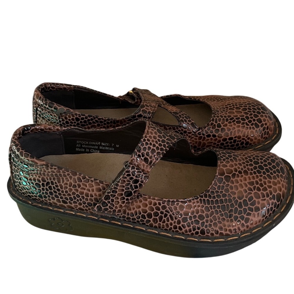 Ingaro Womens‎ Dinah Mary Jane Shoes Snake Print Comfort Slip On Size 7 M